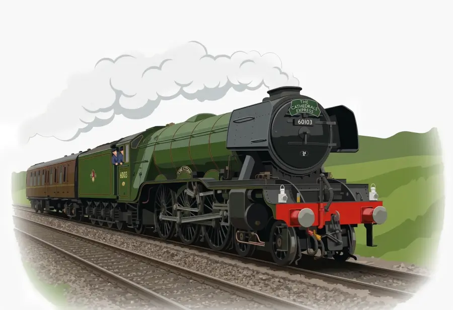 The Cathedrals Express Steam Train